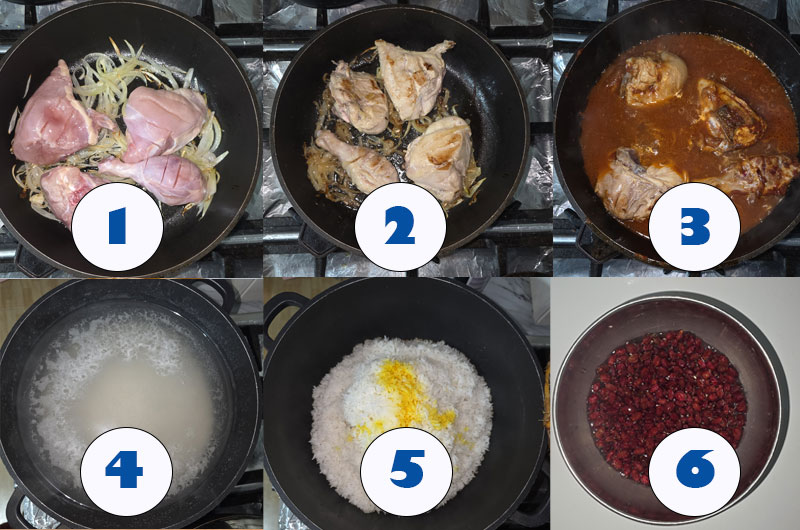 Steps to cook Barberry Pilaf with Chicken